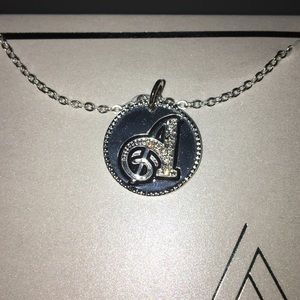 “A” Fine Silver Plated Necklace